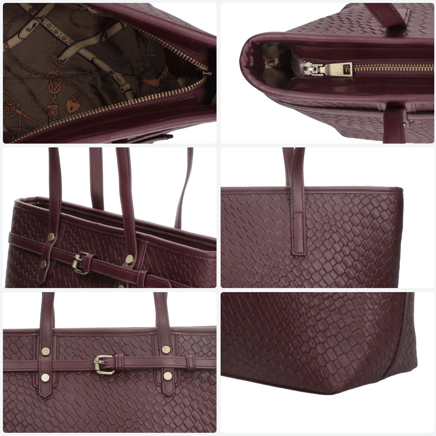 Bolsa Abisai Handbags Dama Casual Vino Mujer — imagen 4