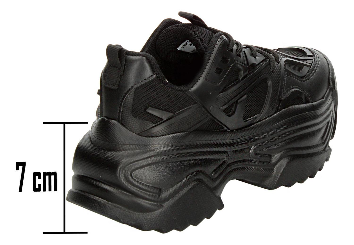 Tenis Ten Colours Dama Casual Plataforma Negro Mujer — imagen 3