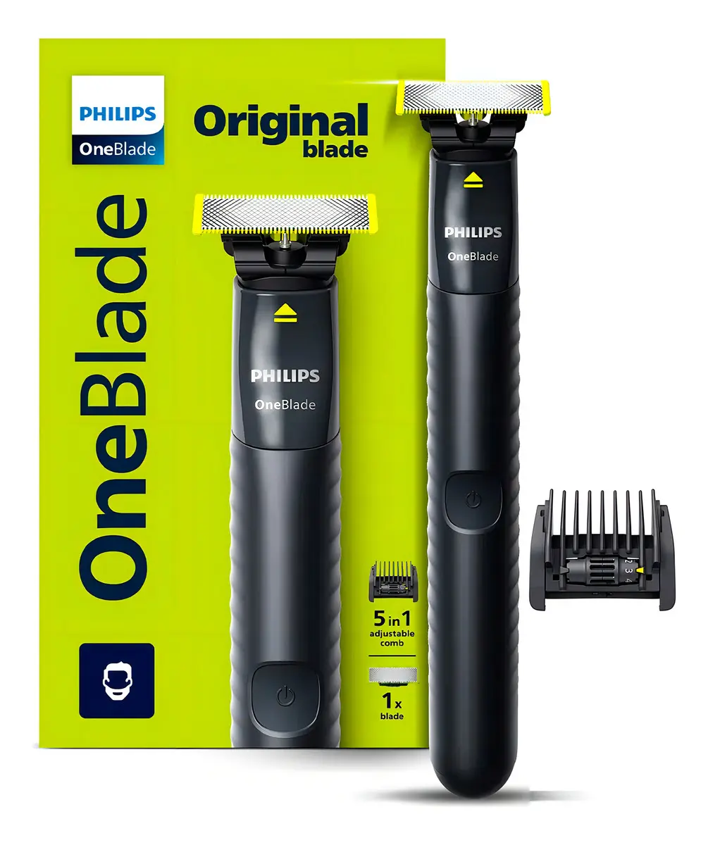 Philips QP1425/10 Oneblade Recortadora Ajustable Para Barba 5 En 1, Uso En Seco Y Mojado. Recorta, Perfila Y Afeita. — imagen 1