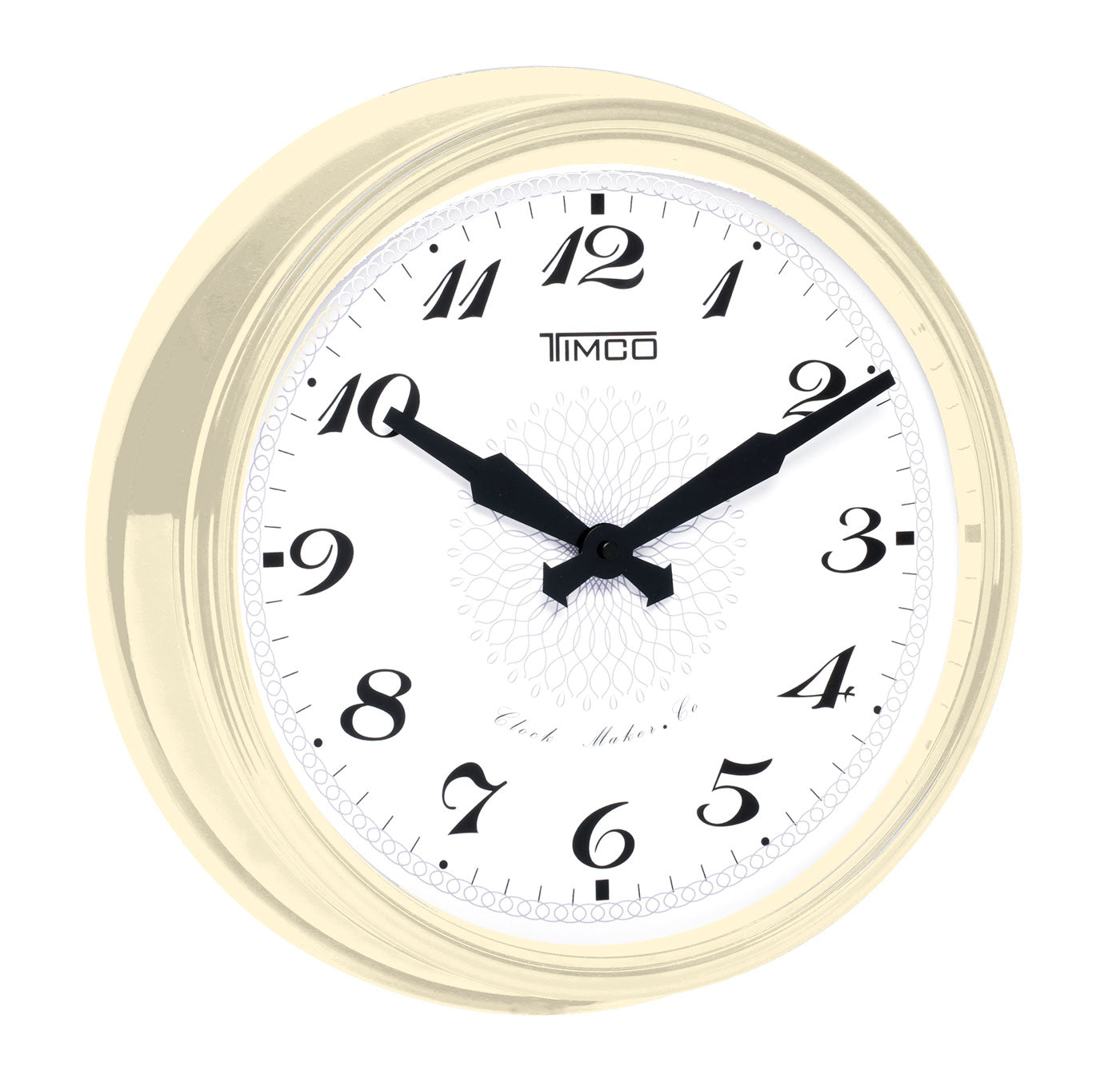 Reloj de Pared Analógico Estilo Contemporáneo Marco de Aluminio Cubierta de Vidrio Timco HYW118B — imagen 2