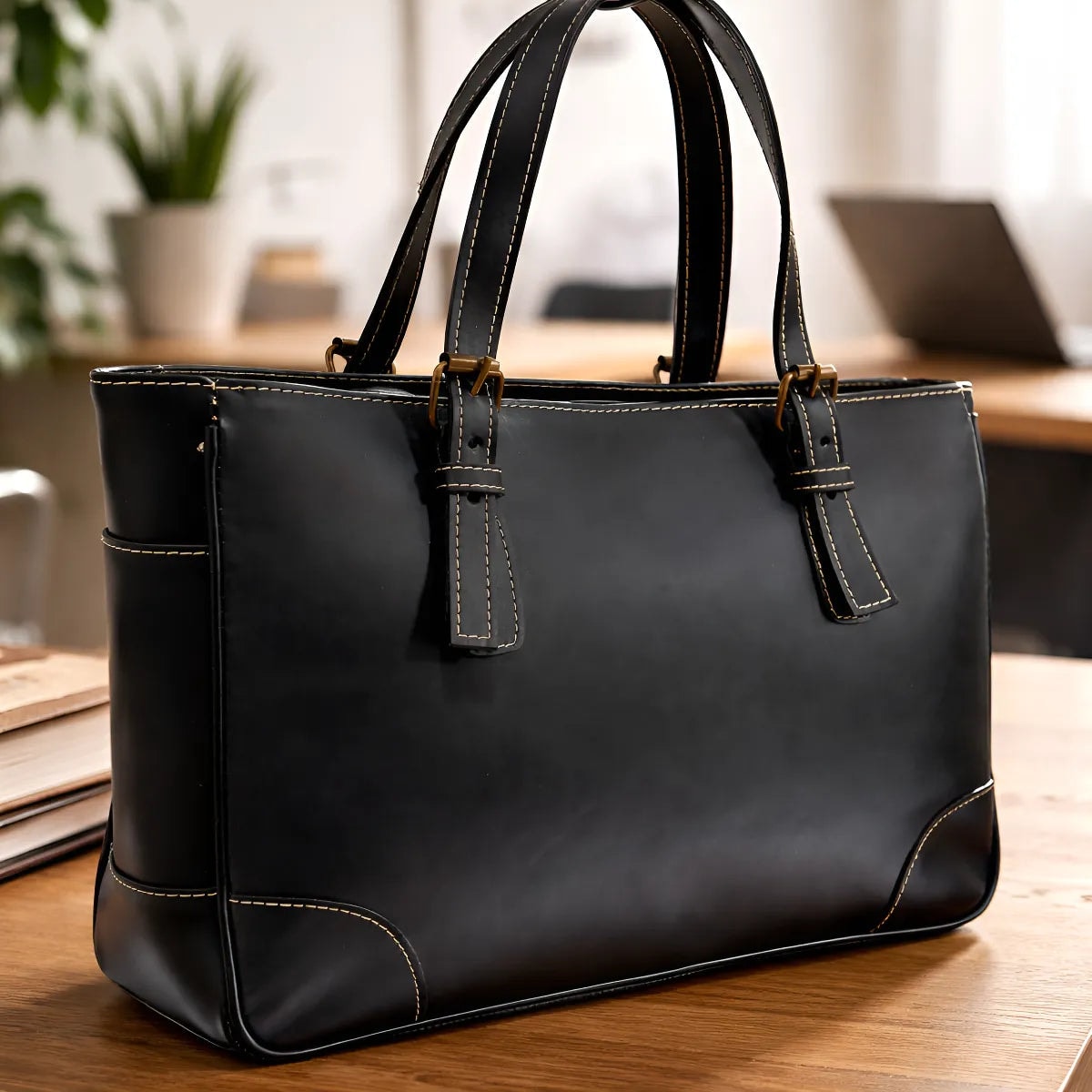 Bolsa De Ejecutiva De Piel Legitima Para Mujer Florencia — imagen 8
