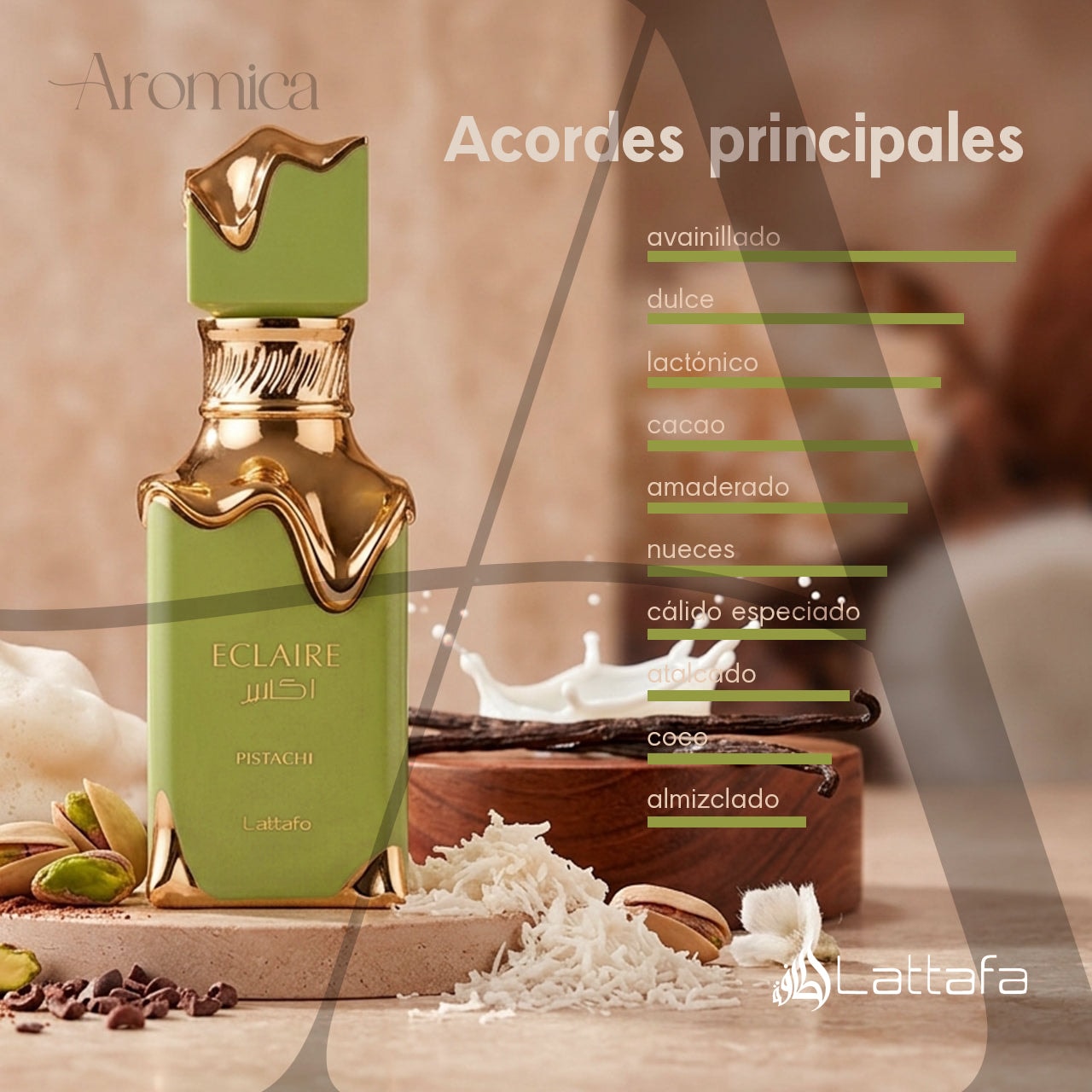 Perfume Árabe Eclaire Pistache Eau de Parfum 100ml — imagen 4