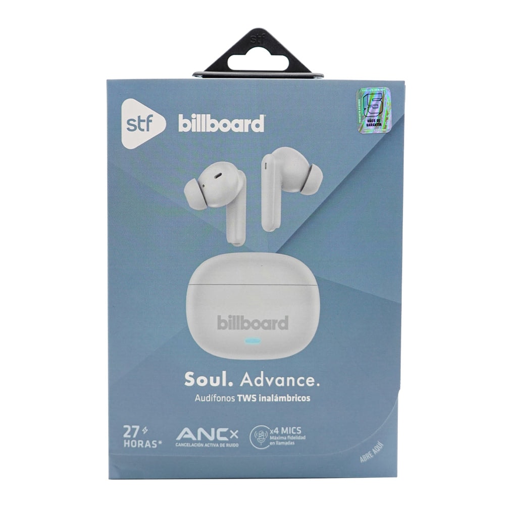 Audífonos Inalámbricos Tws Soul Advance STF - Billboard 27hrs Uso ANC/ENC Protección IPX4 Blanco — imagen 9
