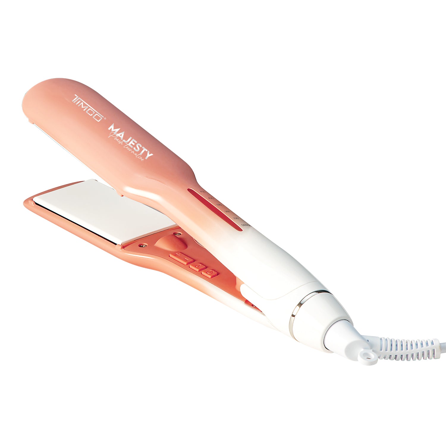 Plancha Alaciadora de Cabello Ajuste Automatico de Temperatura Majesty Peach Tourmaline Timco PHS127 — imagen 3