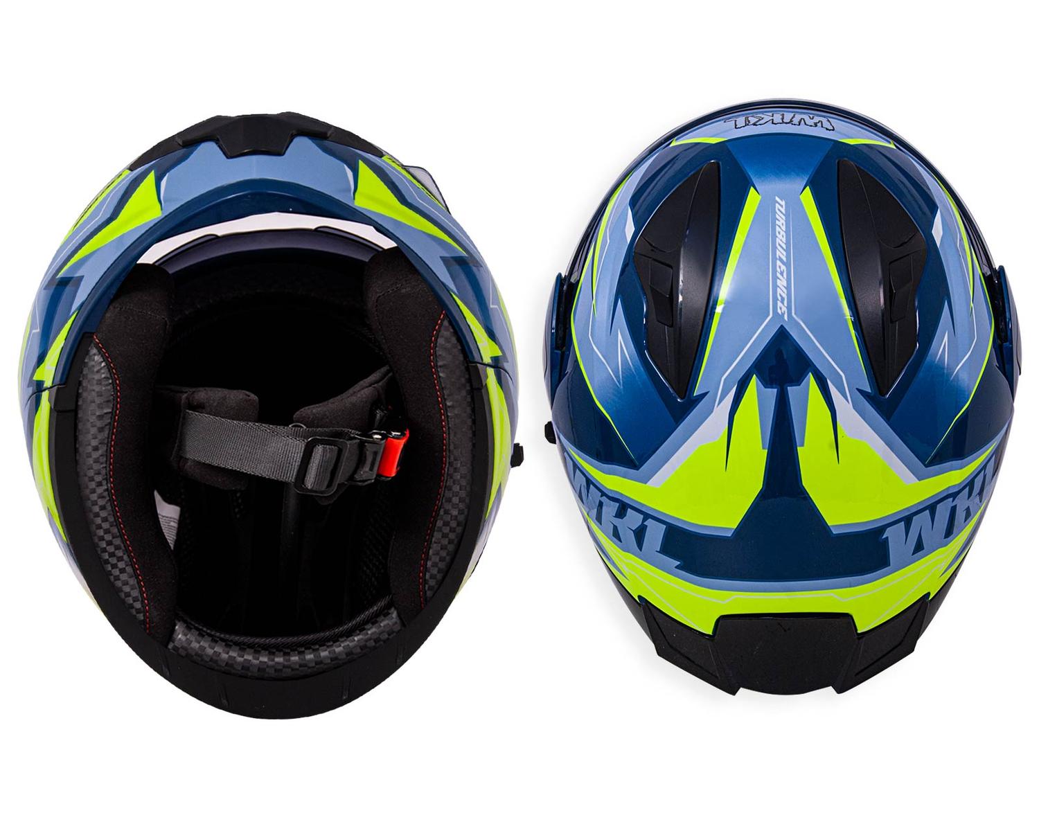 Casco WKL Motocicleta Dot Abatible CH-103 TURBO-VERDE — imagen 6