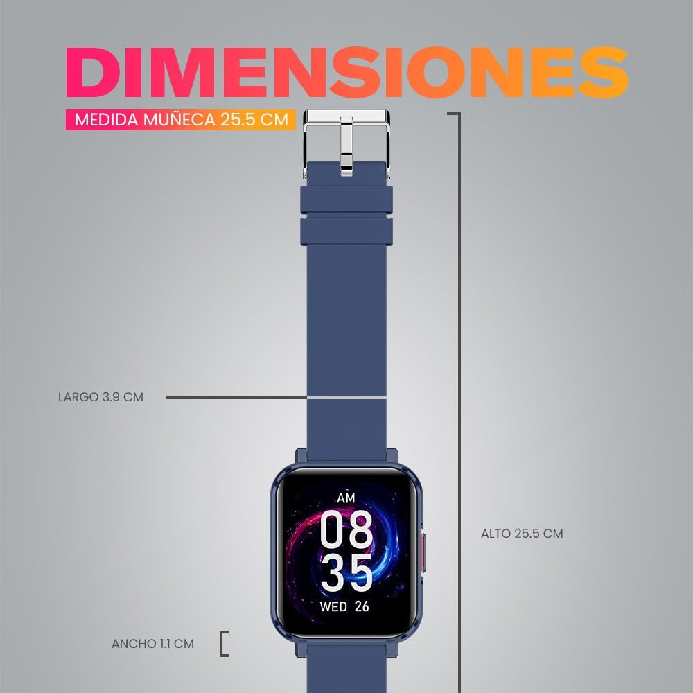Smartwatch Reloj Kronos Optimum STF Pantalla 1.85"Resistencia al agua IP67 Rosa — imagen 8