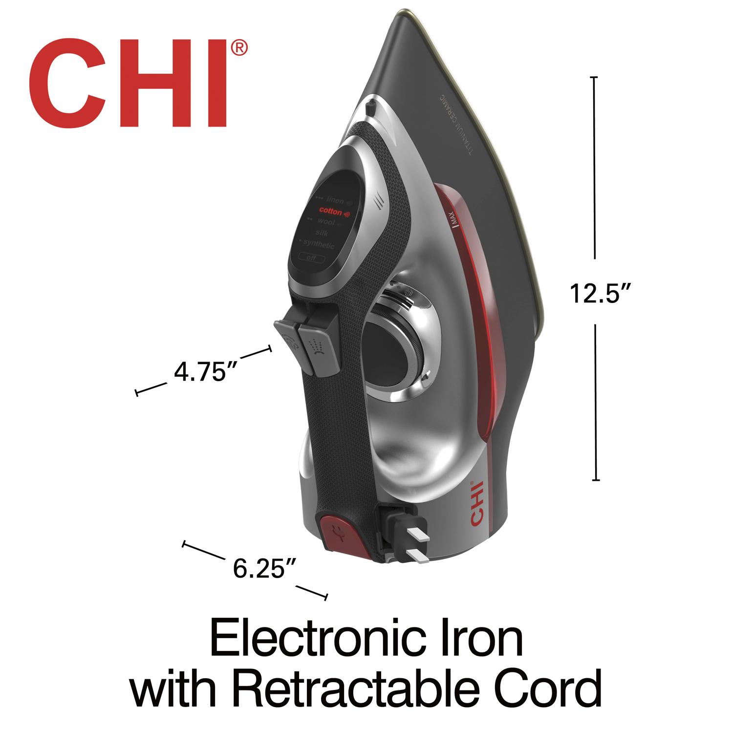Plancha Eléctronica Hamilton Beach Chi 13102 Cable Retráctil — imagen 3