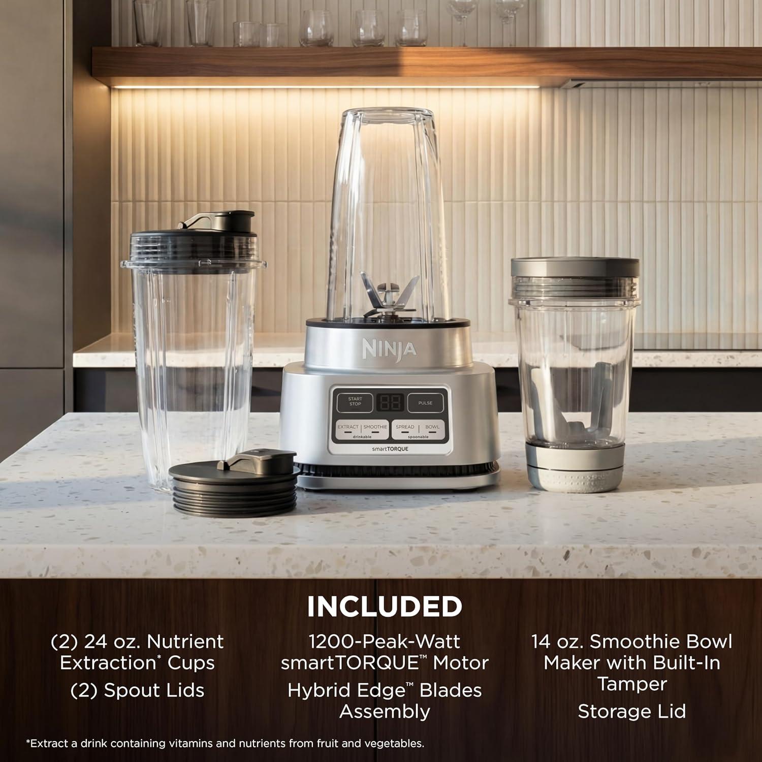 Licuadora Ninja Foodi SS101 SmartTorque 1200 W Smoothie Bowl Maker Plateada — imagen 7