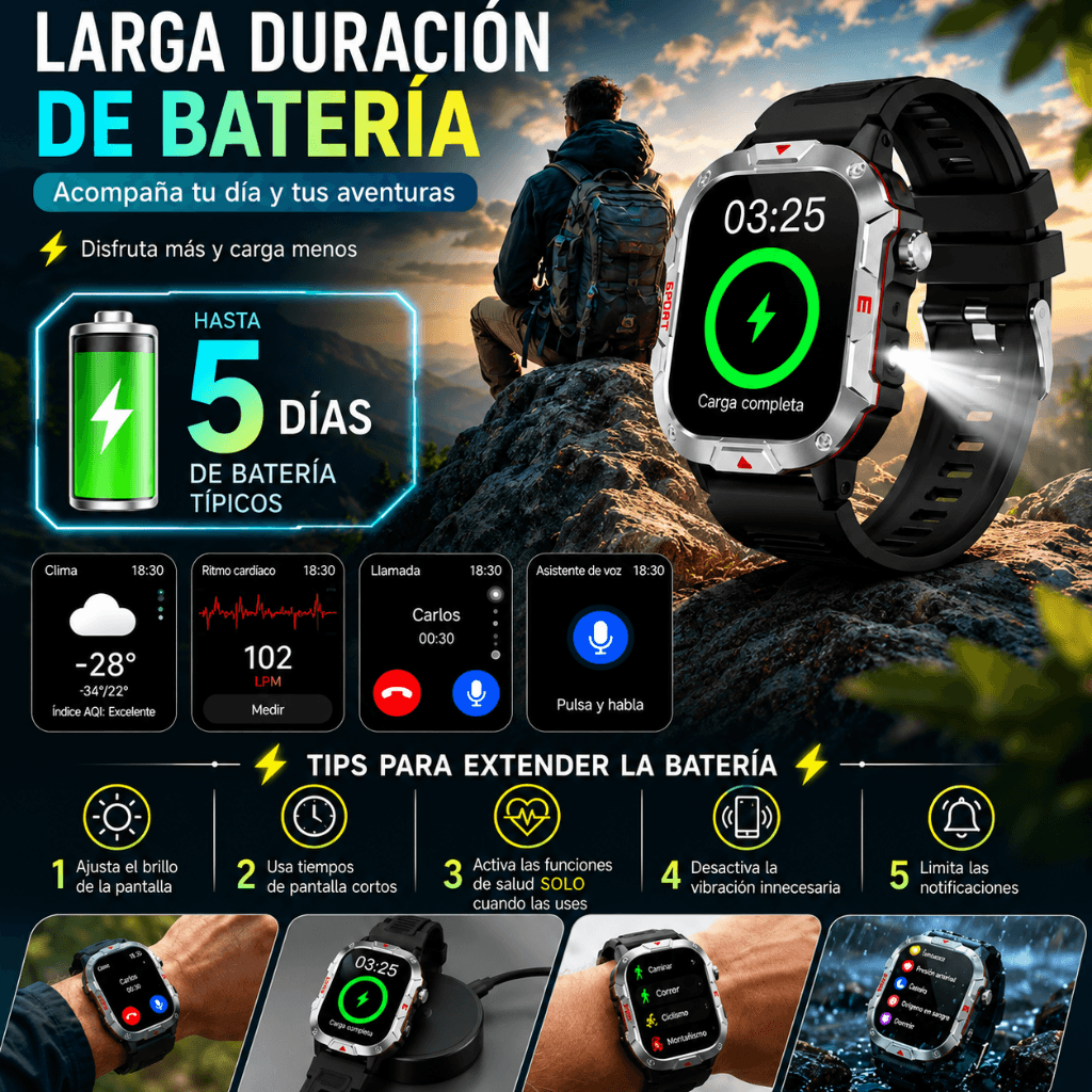 SMARTPHONE DOOGE BLASE 10 PRO ENERGY + SMARTWACTH ESTILO MILITAR+ AUDIFONOS G-TIDE EG22 — imagen 10