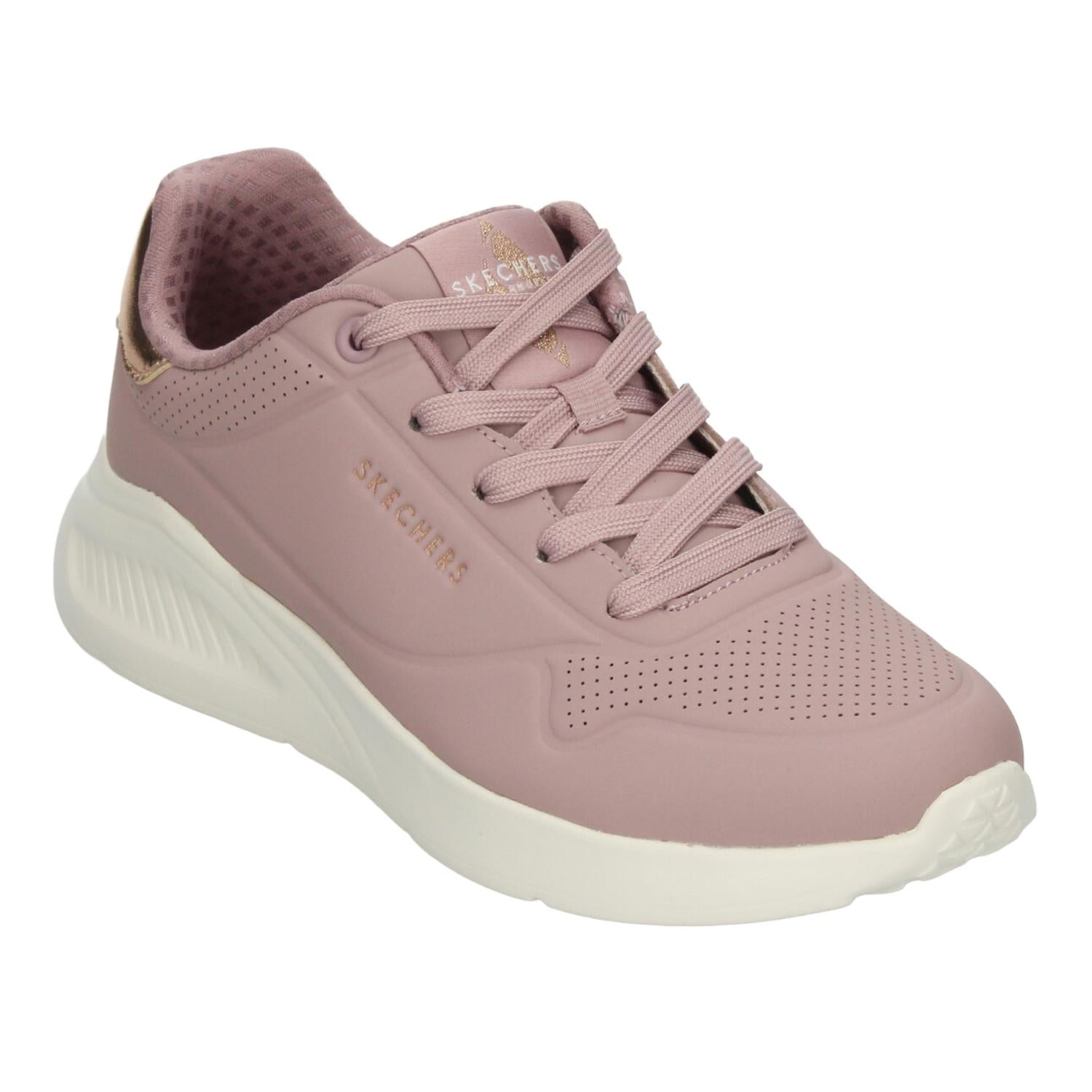Tenis Skechers Uno Lite Dama Rosa Casual Para Mujer — imagen 5