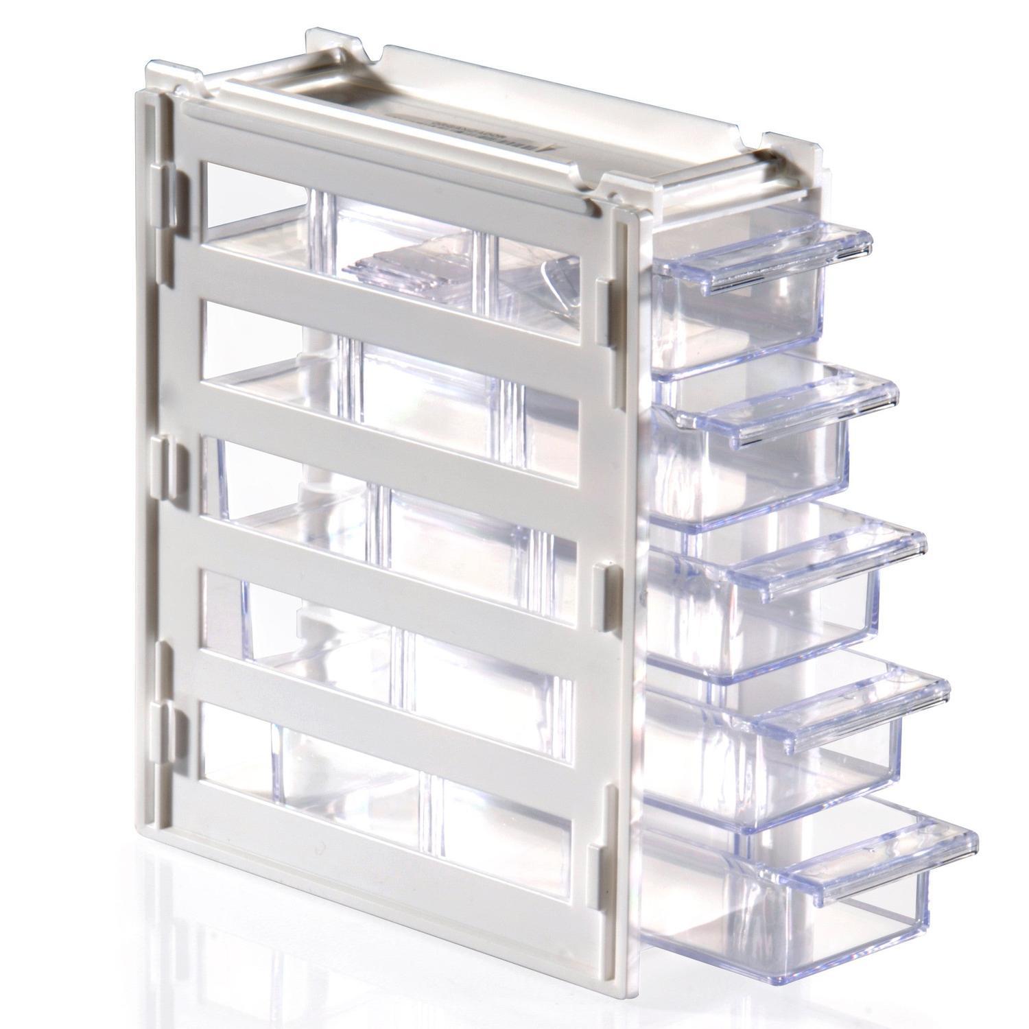 6 Mini Organizador Italhome 8105bl 5 Cajones 3 Divisores — imagen 3
