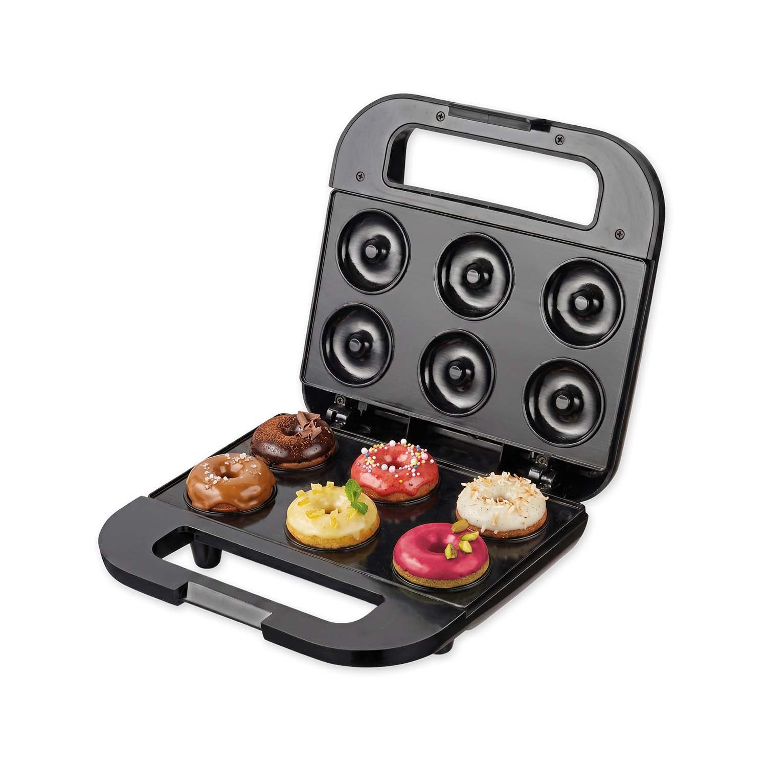 Maquina Electrica Mini Donas TIMCO DONA107 6 Donas Rápidas Antiadherente Luz Indicadora — imagen 2