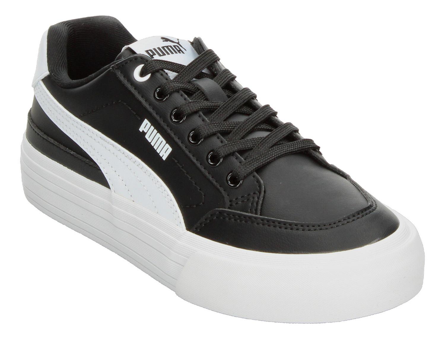Tenis Puma Court Classic Dama Casual Negro Blanco Mujer — imagen 4