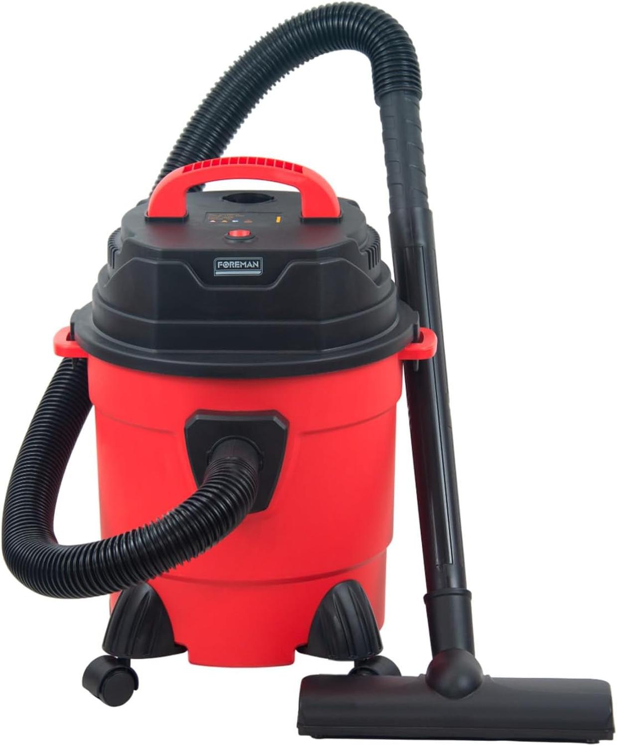 Aspiradora Industrial Foreman 1500W 15L Para Sólidos Y Líquidos Rojo con Negro — imagen 1