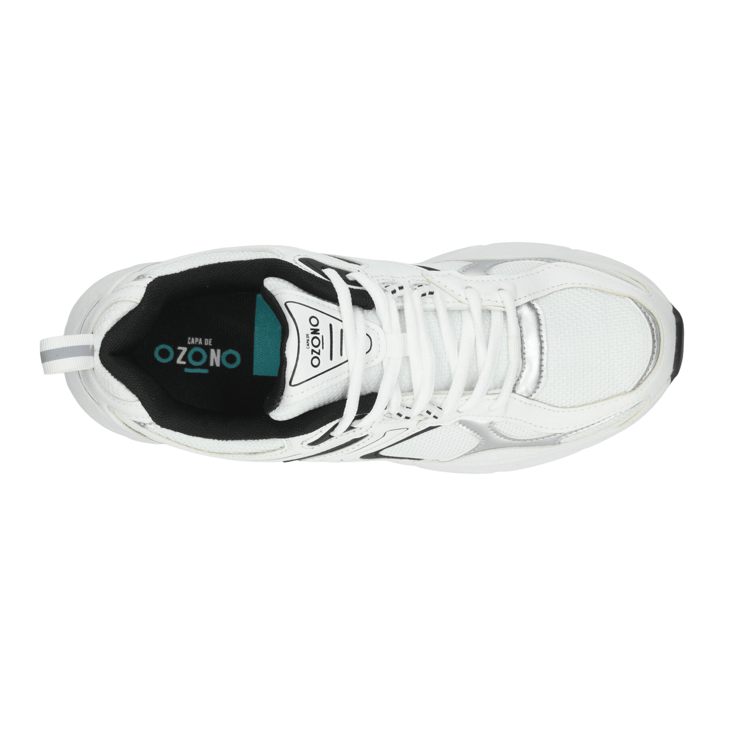 Tenis Ozono Hombre Casual Cintas Plataforma Blanco Caballero — imagen 8