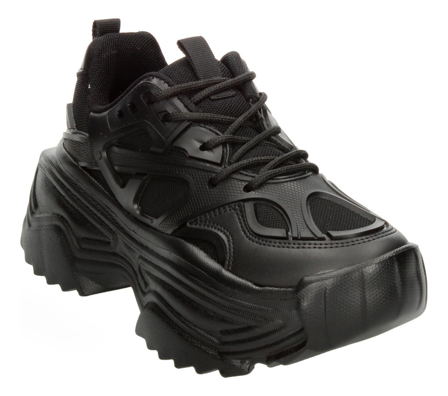 Tenis Dama Ten Colours Negro Plataforma Casual Mujer — imagen 5
