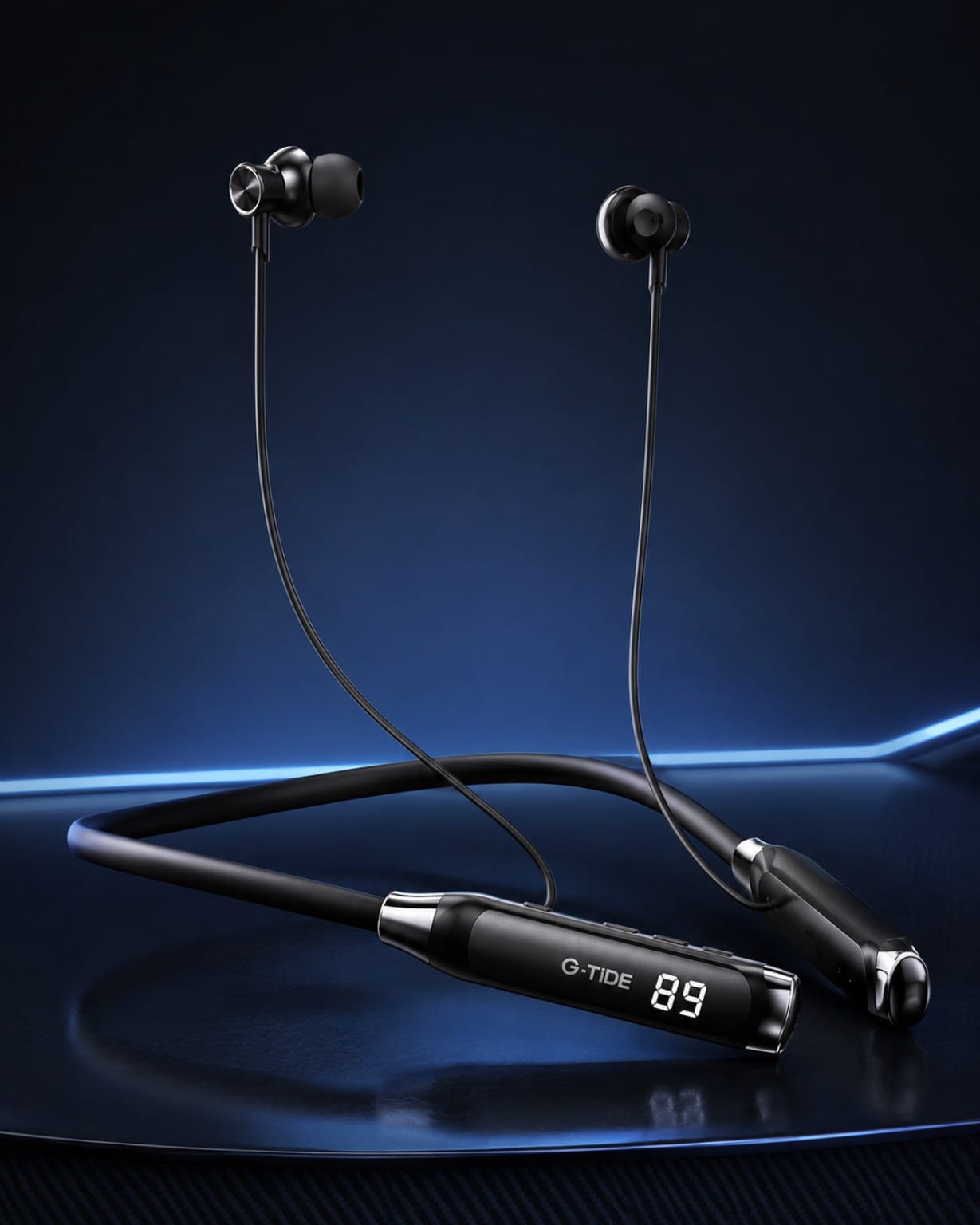 G-Tide EG22 Audífonos Neckband inalámbricos, micrófono, pantalla digital — imagen 11