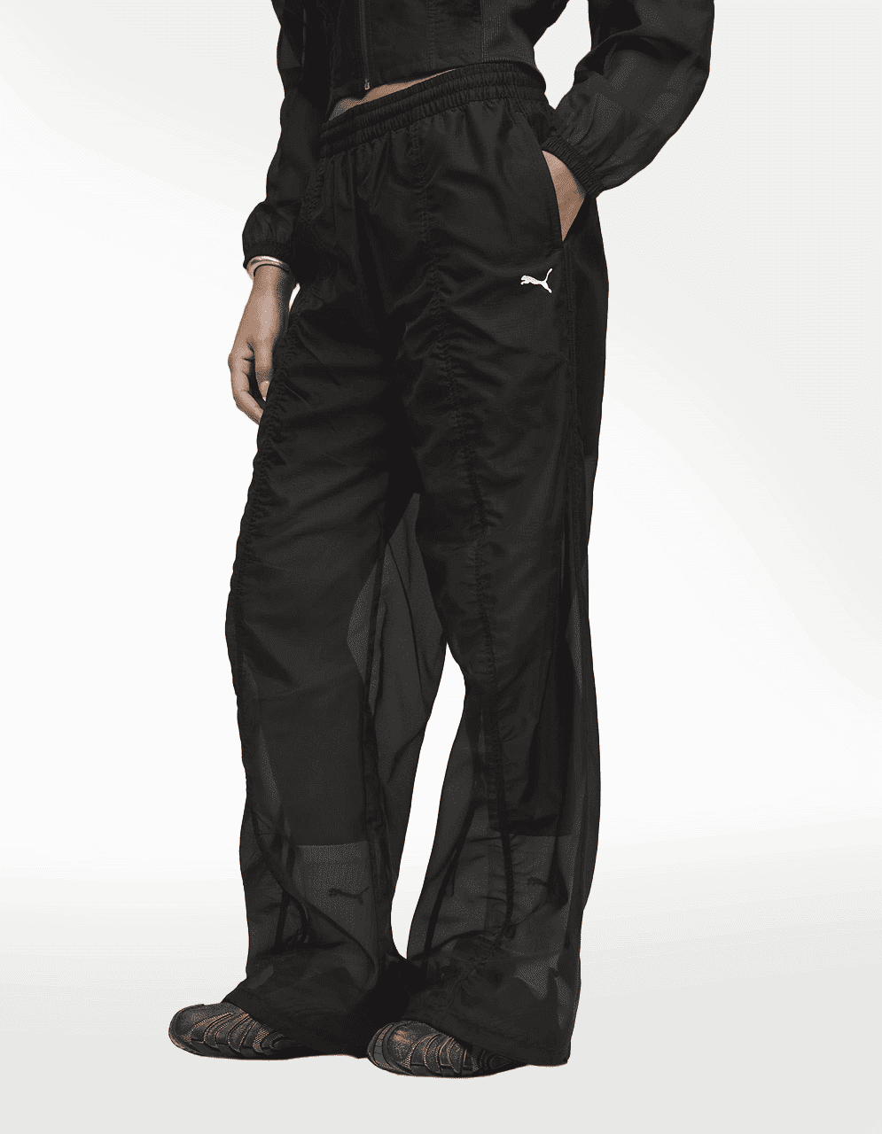 Pants Puma Dare To Woven Negro - Mujer — imagen 2