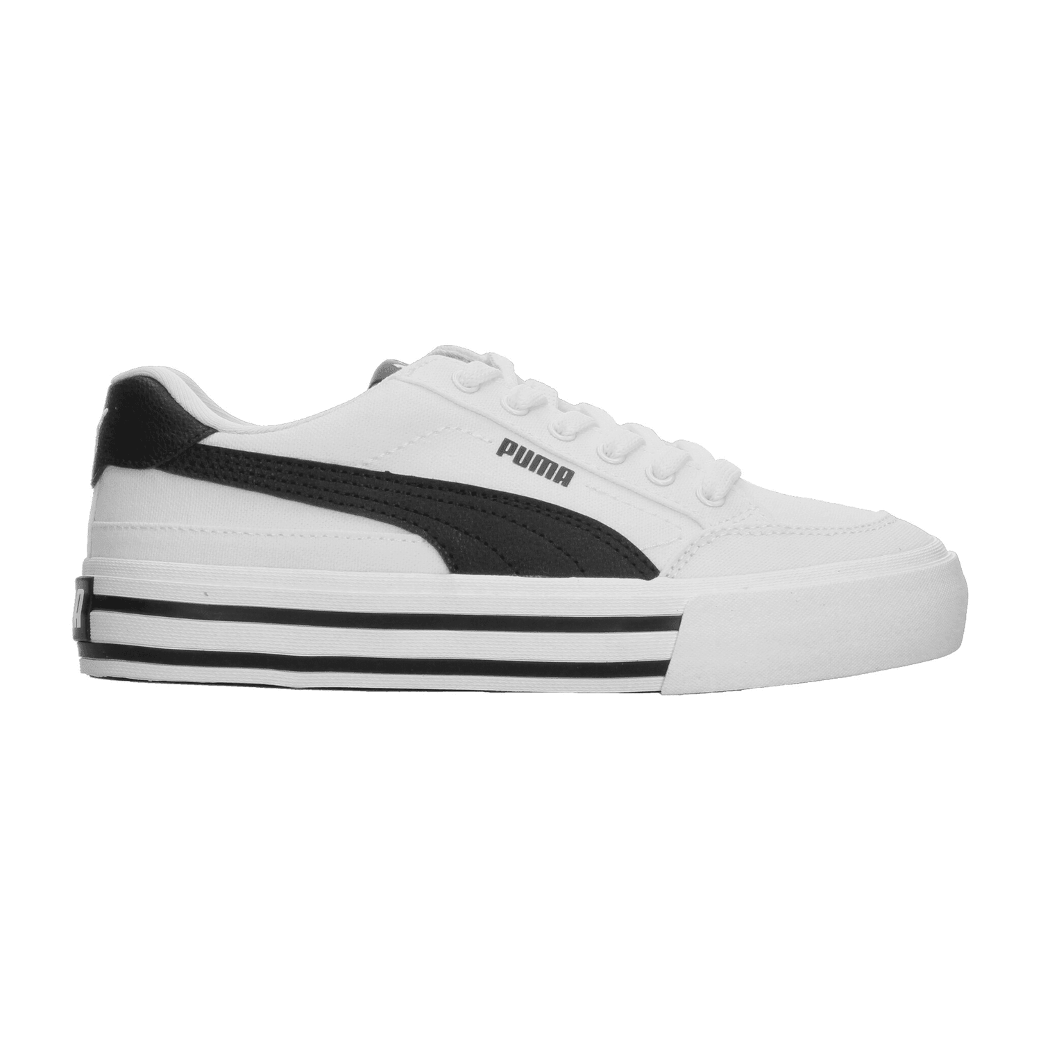Tenis Puma Court Classic Vulc Niño Blanco Casual Hombre Jr T22-25 — imagen 2