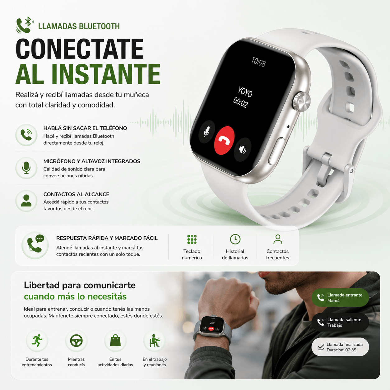 Smartwatch HONOR CHOICE Watch 2i AMOLED 1.85" con Llamadas Bluetooth — imagen 3
