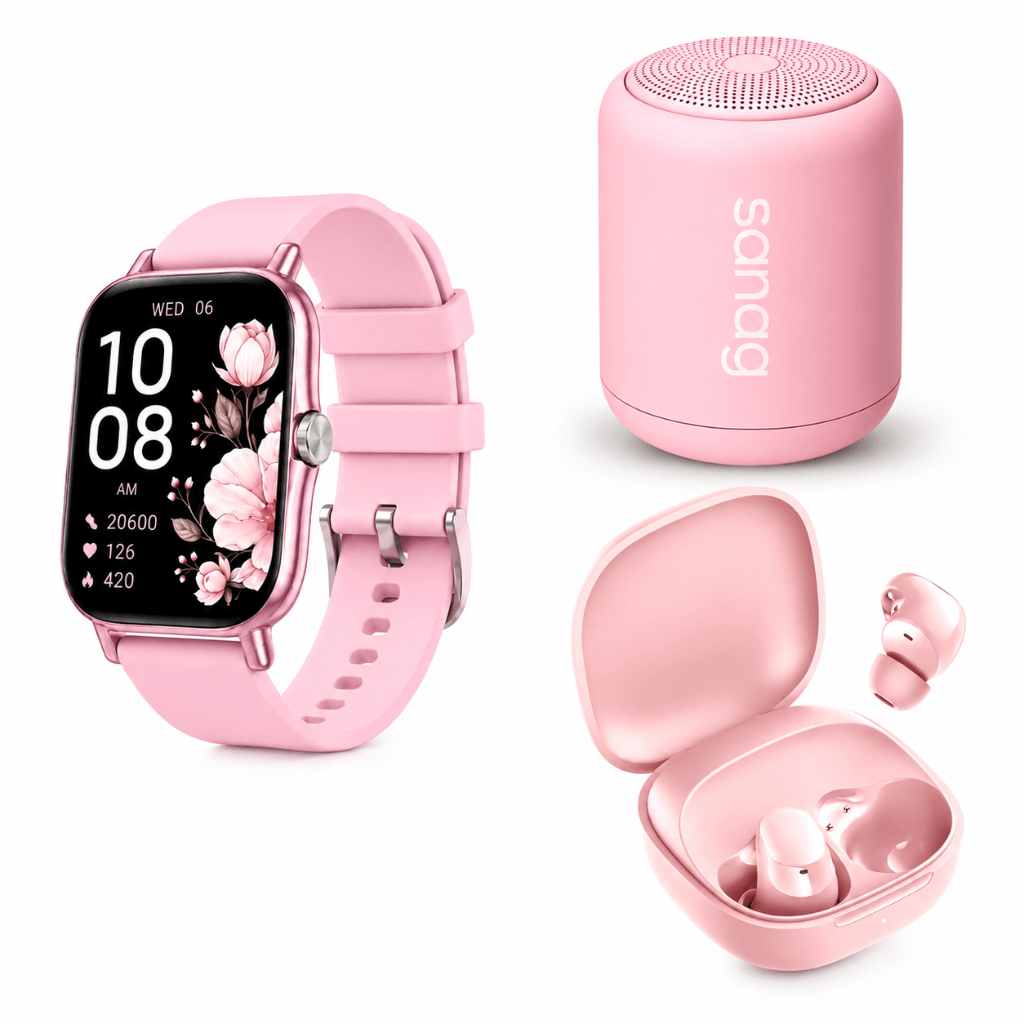 SMARTWATCH FUTUREM FM13 (ROSA)+ AUDIFONOS REDMI BUDS 6 PLAY (ROSA) + BOCINA SANAG X6S (ROSA) — imagen 2