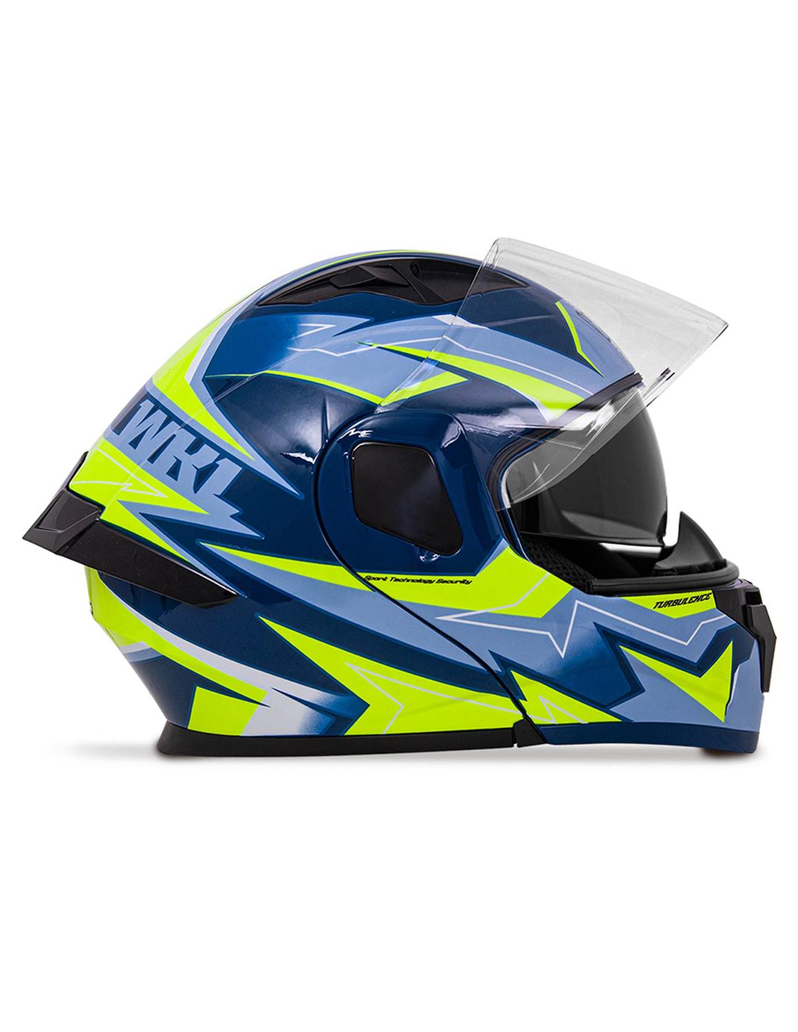 Casco WKL Motocicleta Dot Abatible CH-103 TURBO-VERDE — imagen 1