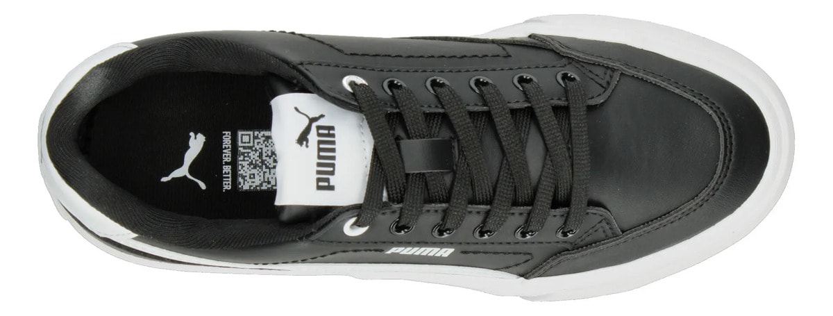 Tenis Puma Court Classic Dama Casual Negro Blanco Mujer — imagen 17