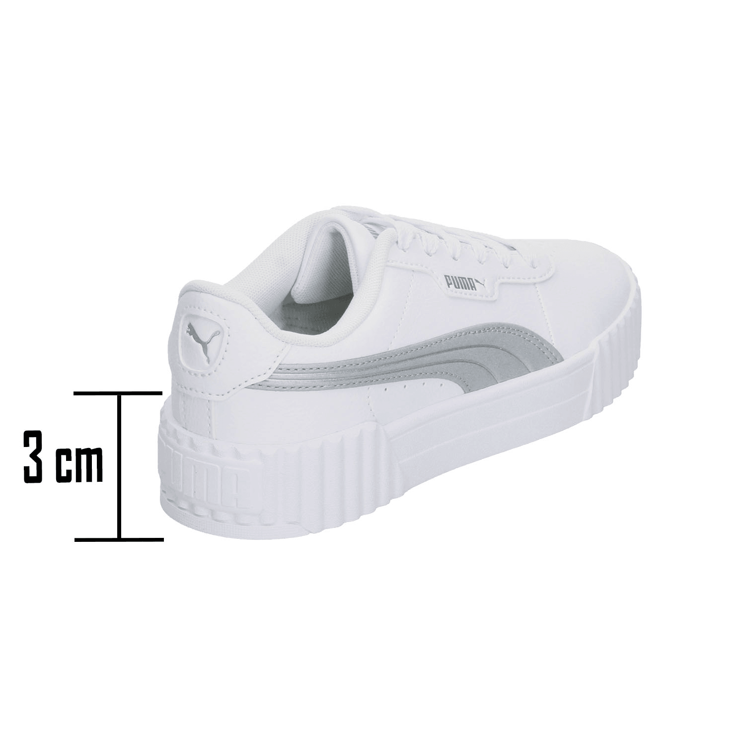 Tenis Puma Carina 3.0 Aqua Metallics Dama Blanco Casual Para Mujer — imagen 4