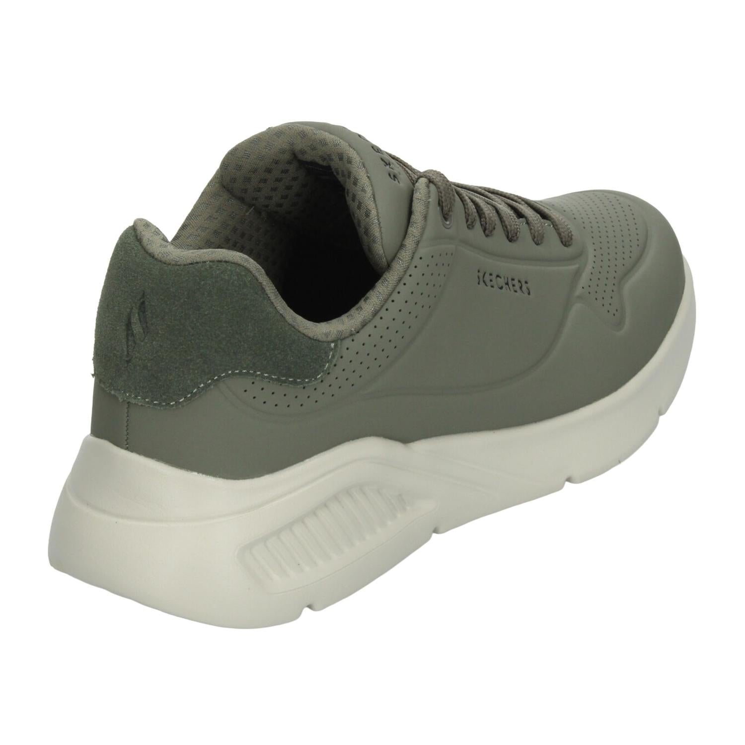 Tenis Hombre Skechers Uno Verde Oliva Casual Caballero — imagen 4