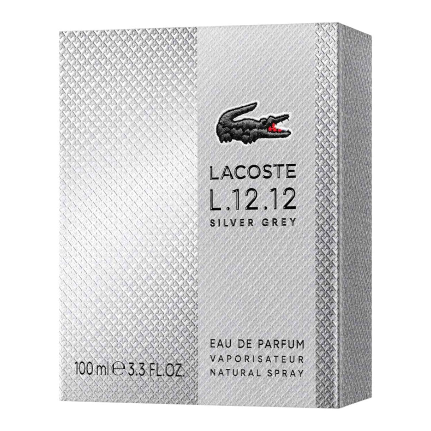 LACOSTE L.12.12 SILVER GREY EDP 100 ML — imagen 2