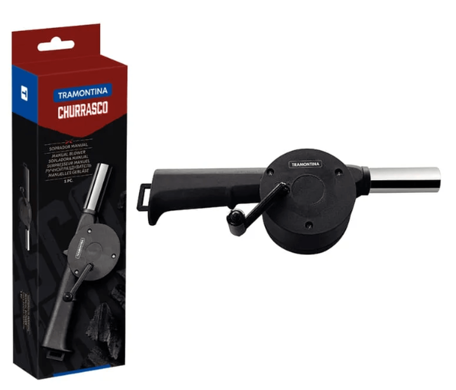 Soplador Carbón Tramontina 25cm 95g Acero Inox — imagen 3