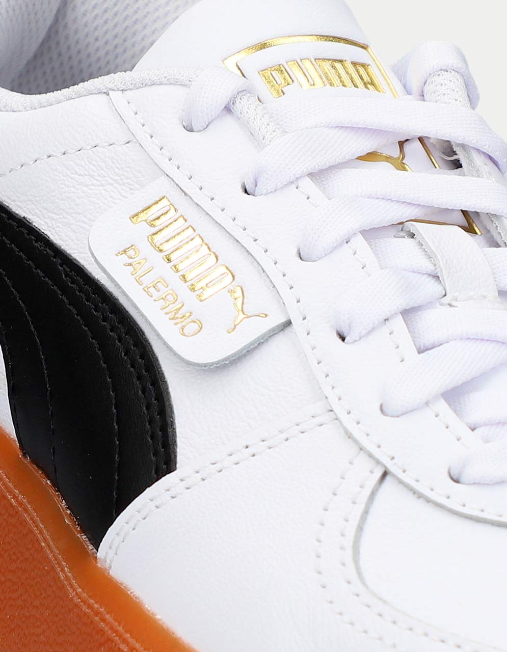 Tenis Puma Palermo Elevata LTH Blanco Negro - Mujer — imagen 6