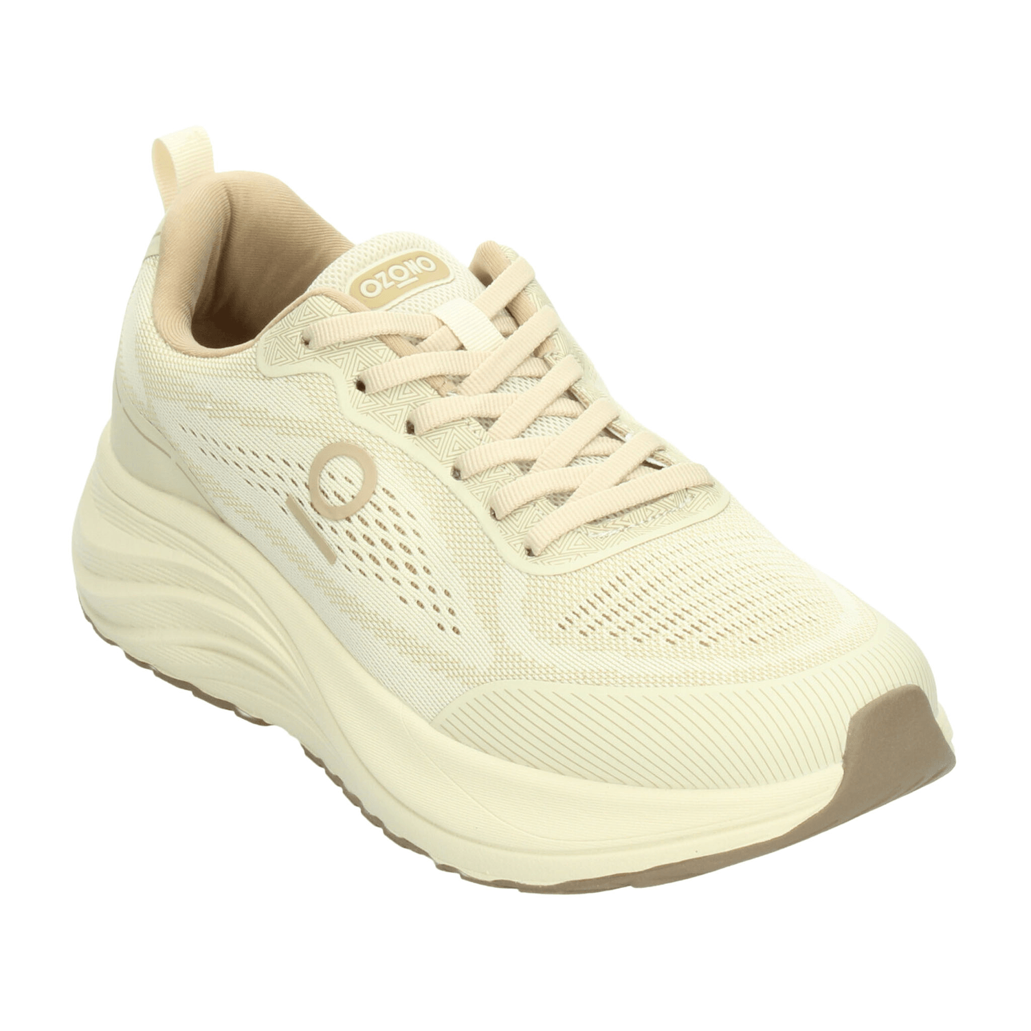 Tenis Ozono Dama Deportivo Running Cintas Beige Mujer — imagen 4