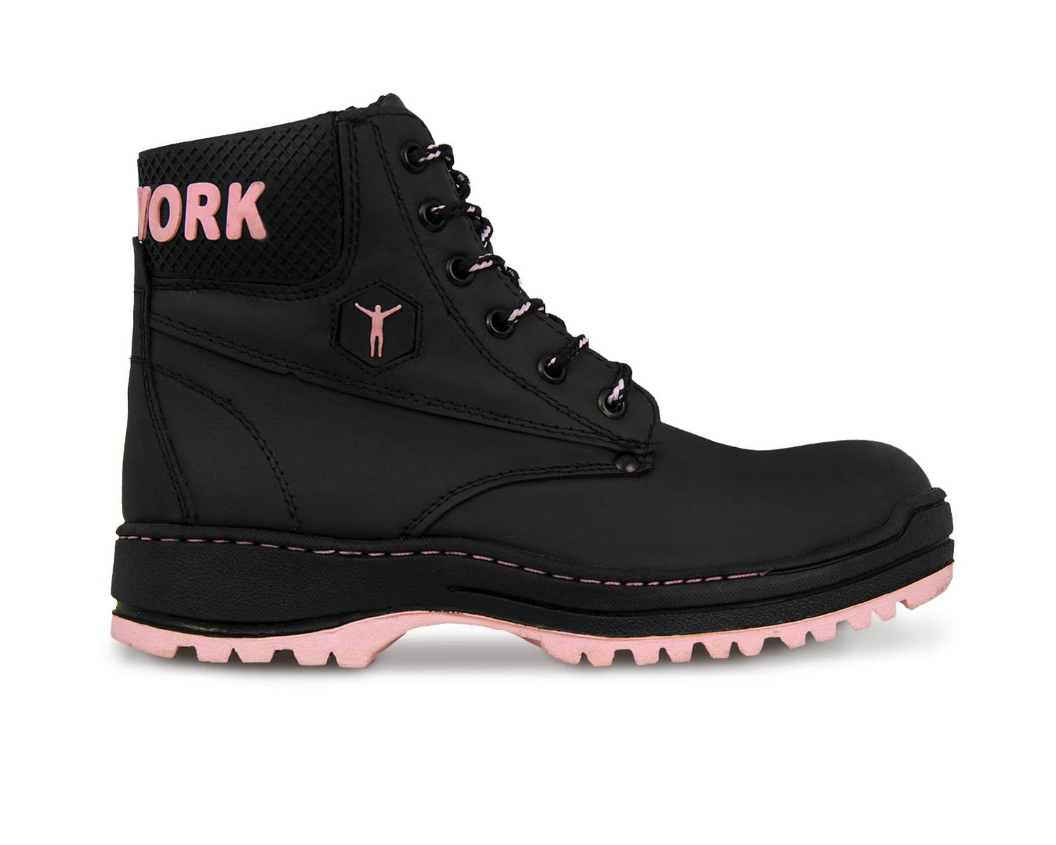 Bota Trabajo Mujer Casquillo Industrial Botines Rosa PD344 — imagen 4