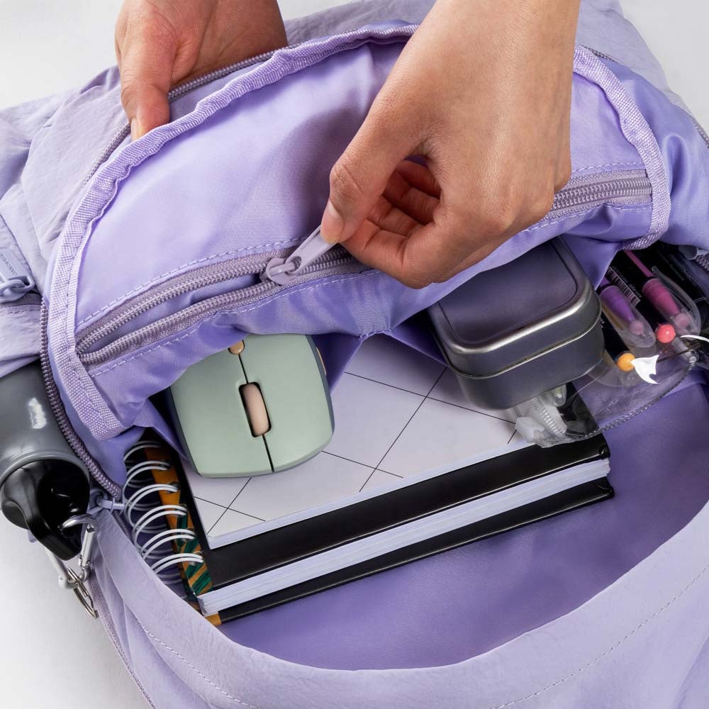 Mochila para Laptop 14" con Cangurera CoolCapital Canyon: Protección y Organización Total, Lila — imagen 3