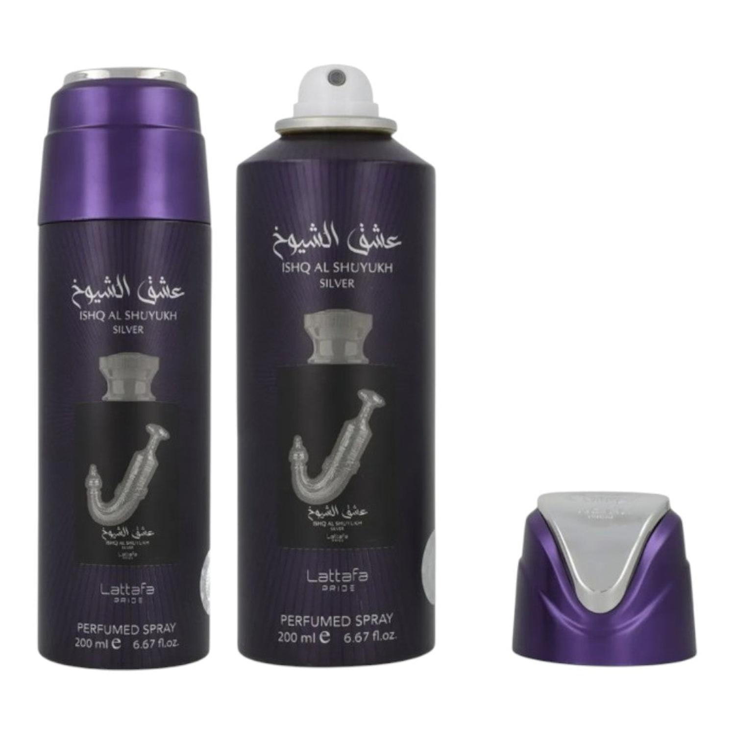 LATTAFA ISHQ AL SHUYUKH SILVER BODY SPRAY 200 ML — imagen 3