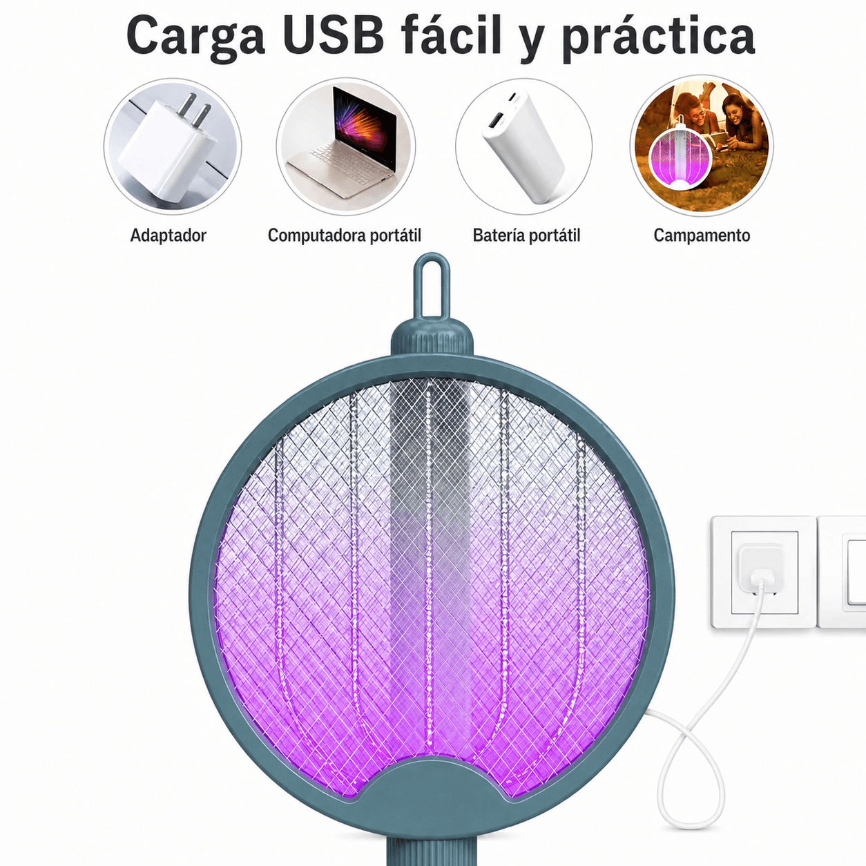 Raqueta Eléctrica para Insectos — imagen 2