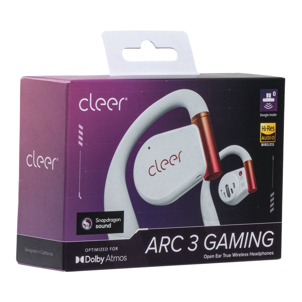 Audifonos Cleer ARC 3 Gaming Open-Ear: Baja Latencia, Sonido Hi-Res, 50h Batería, IPX7, blanco — imagen 6