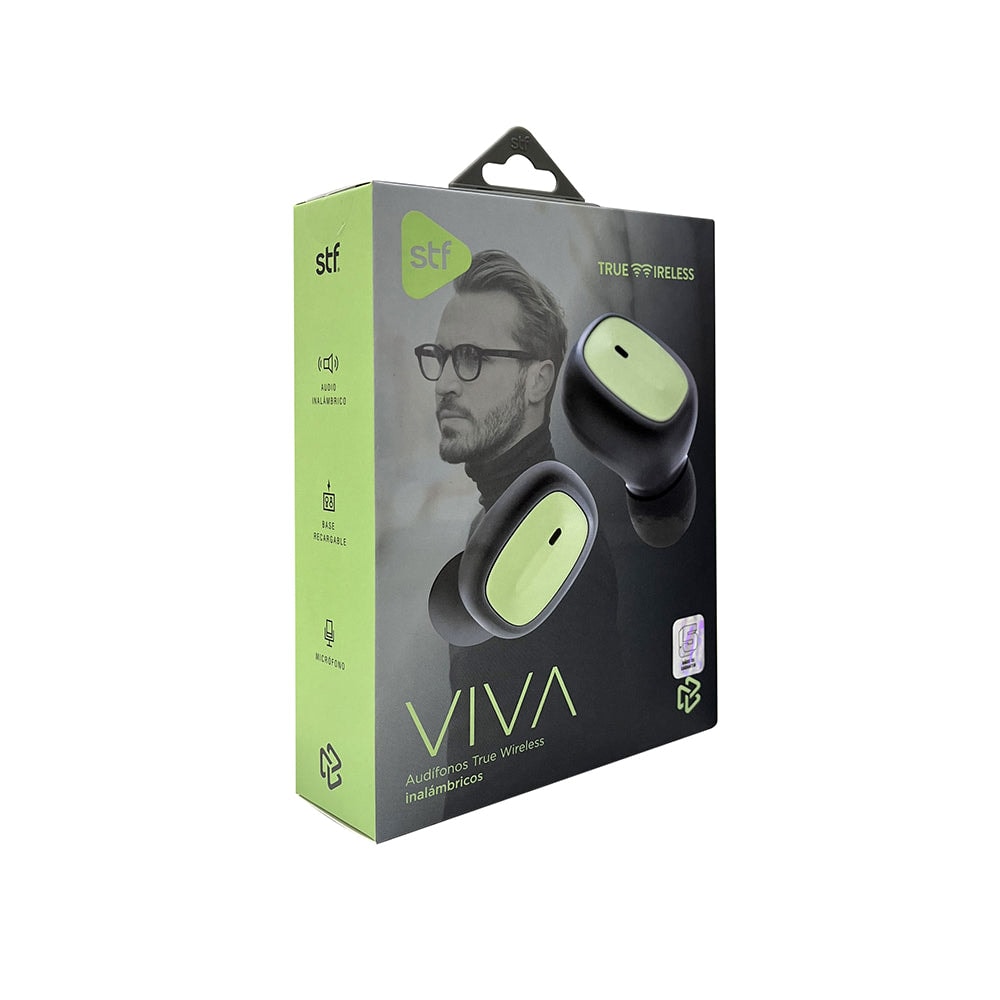 Audifonos Inalámbricos Tws Viva STF 12hrs Uso Verde — imagen 9