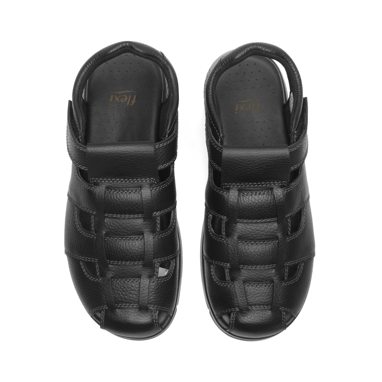 Sandalias Flexi Hombre Casual Cerrada Cómoda Negro Caballero — imagen 8