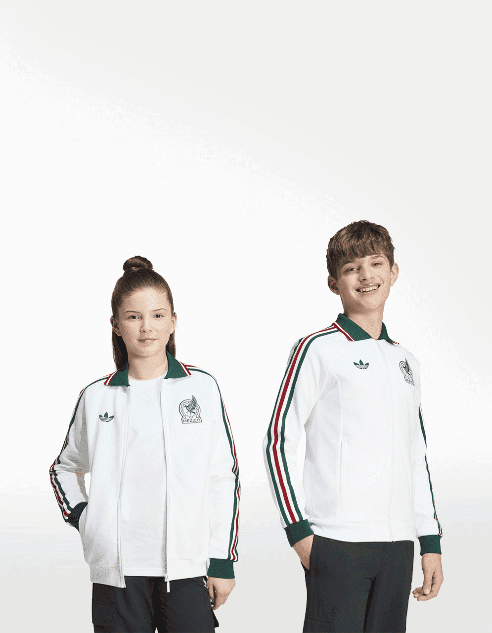 Chamarra Adidas Anthem Visitante Selección Nacional de México Blanco - Niño — imagen 2