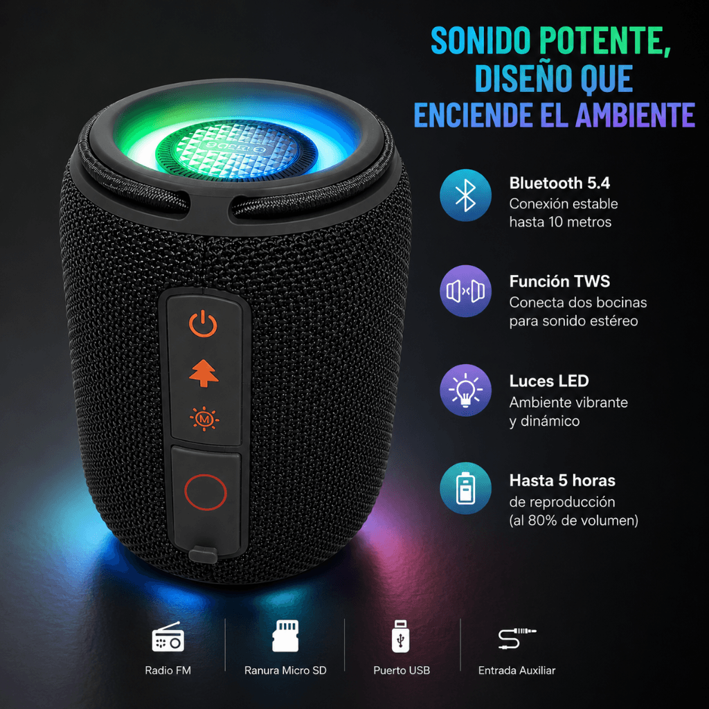 SMARTWATCH XIAOMI REDMI WATCH 6 ACTIVE (ORANGE) + BOCINA G-TIDE SV30 + AUDIFONOS G-TIDE L22 (NEGRO) — imagen 4