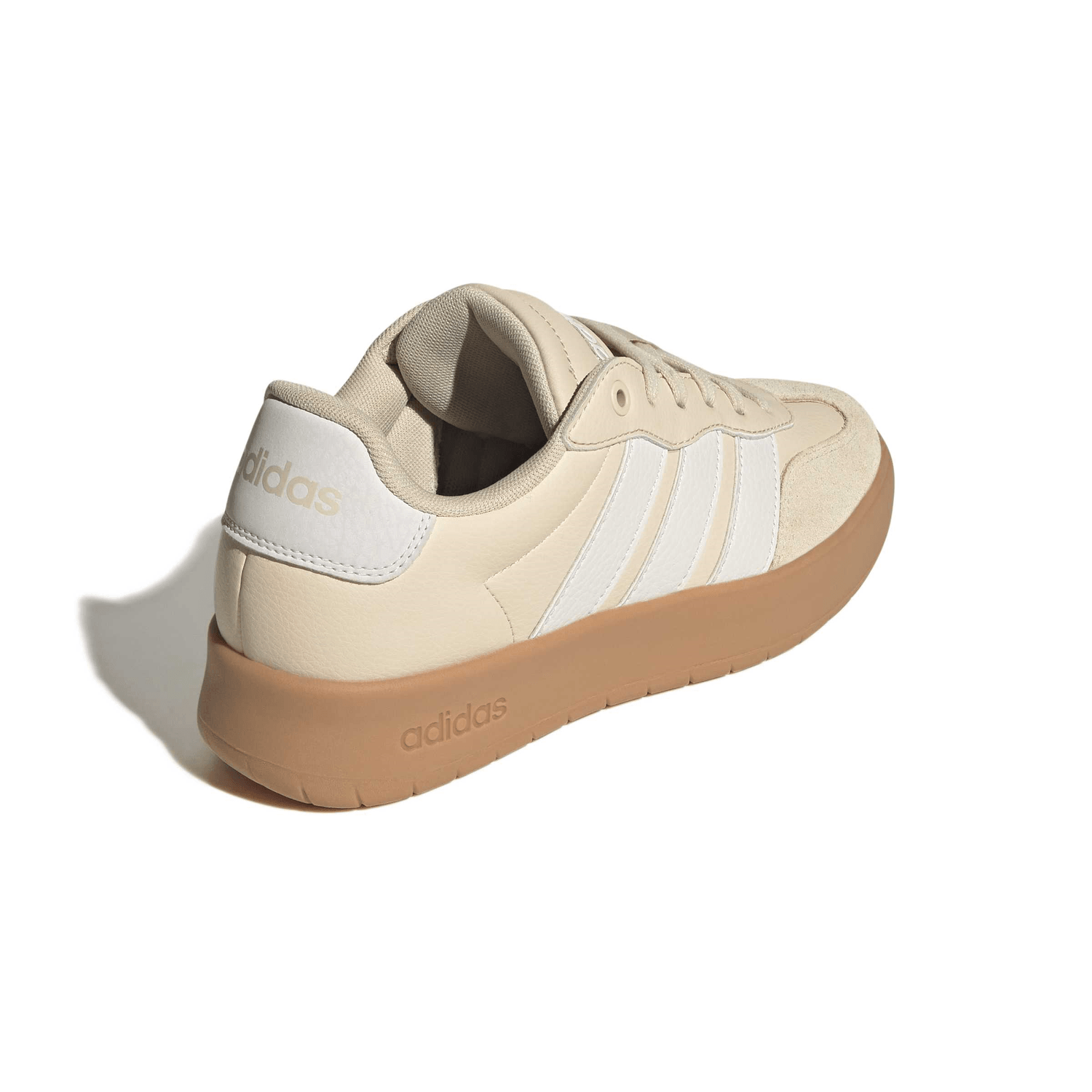Tenis Adidas Barreda Dama Casual Cintas Gamuza Beige Mujer — imagen 3