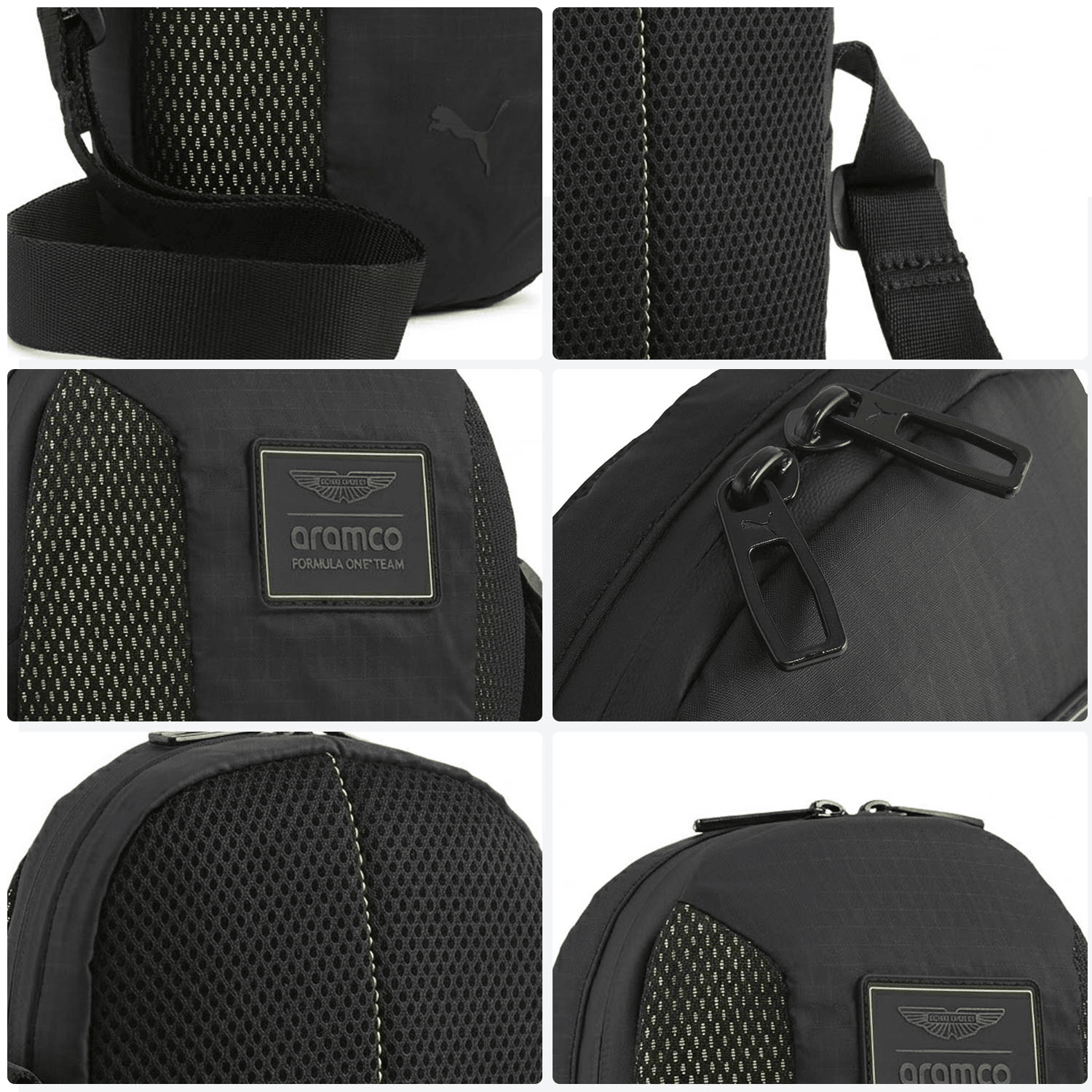 Bolsa Hombre Puma Aston Martin F1 Portable Bag Negro Caballero — imagen 5