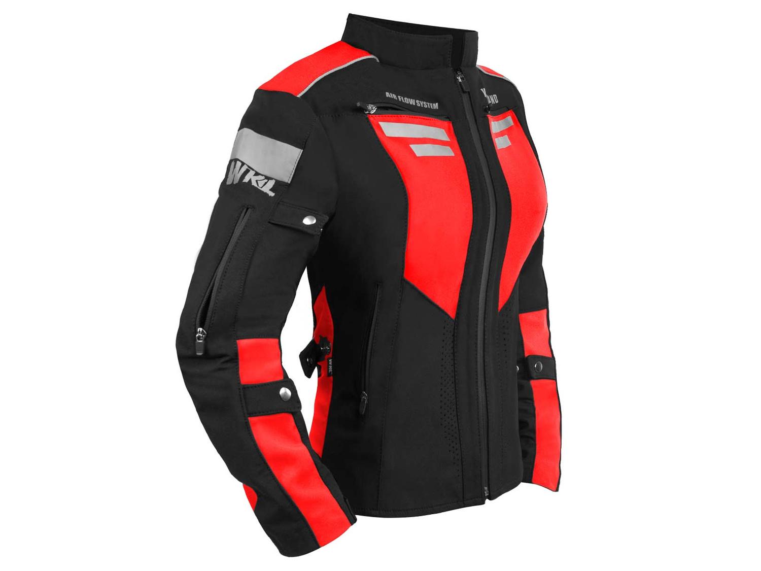 Chamarra moto mujer impermeable protecciones biker WKL 85 NR — imagen 2