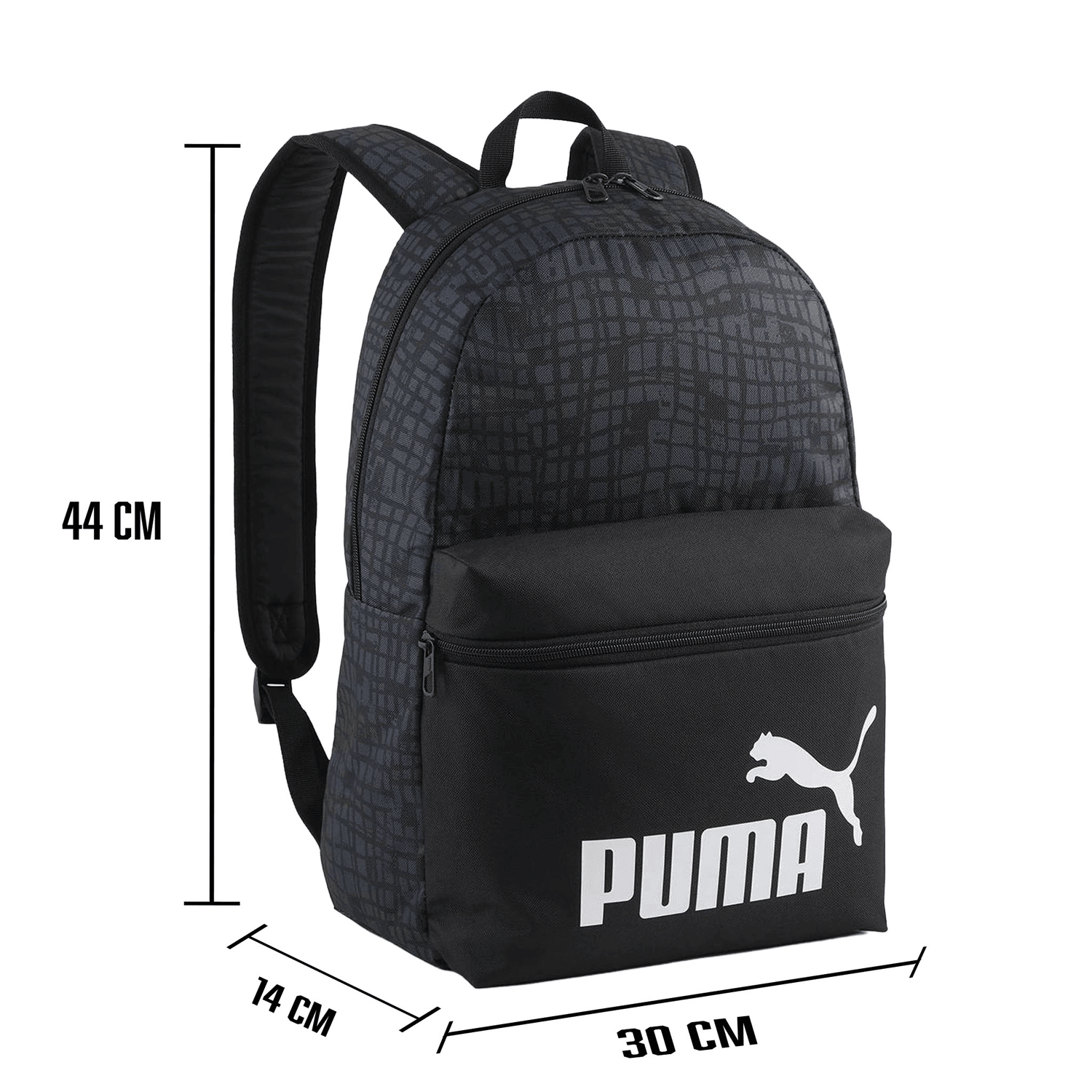 Mochila Hombre Puma Phase Negro Escolar Bolsillo lateral Caballero 20L — imagen 6