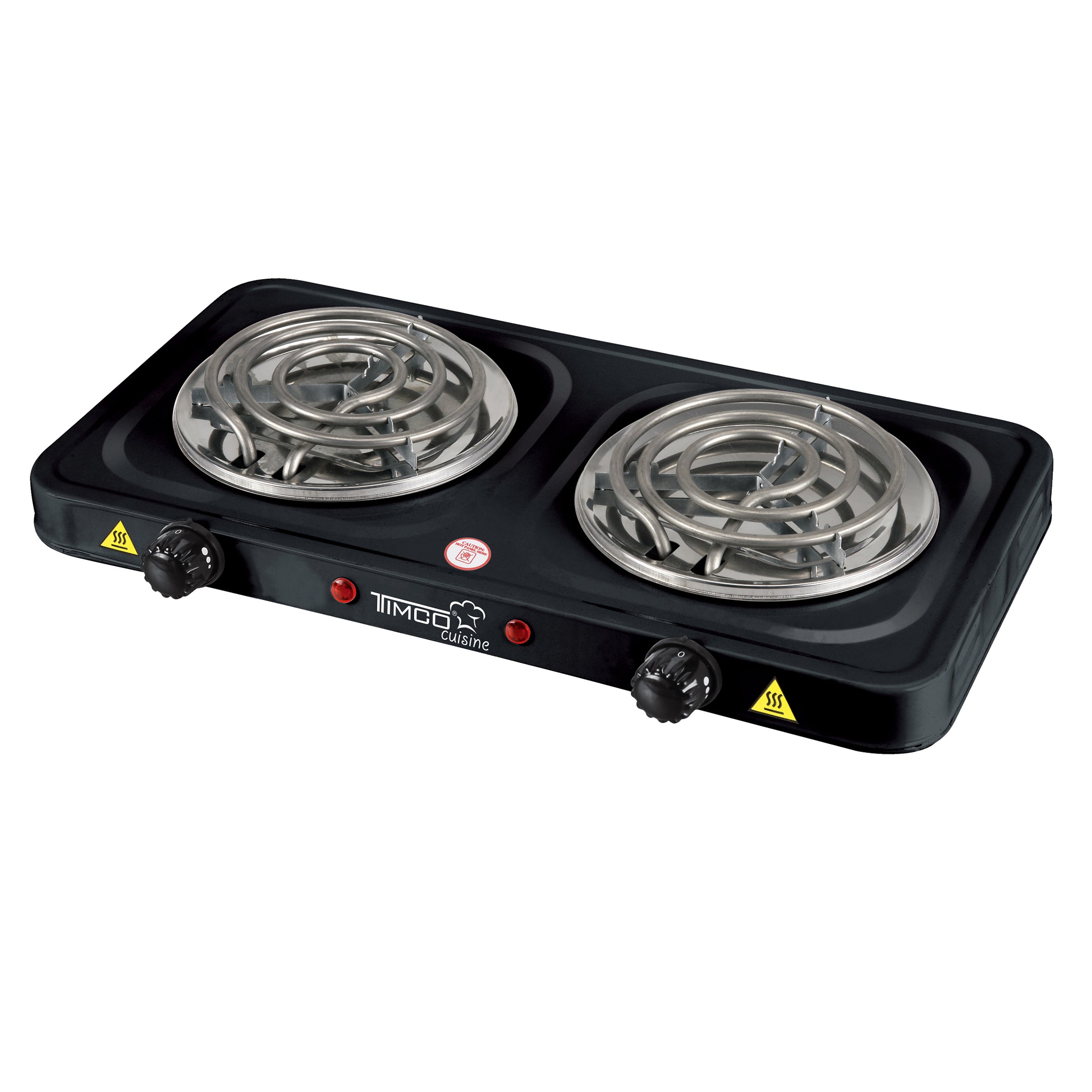 Parrilla Eléctrica 2 Quemadores con Termostato Color Negro Timco PE-02 — imagen 2