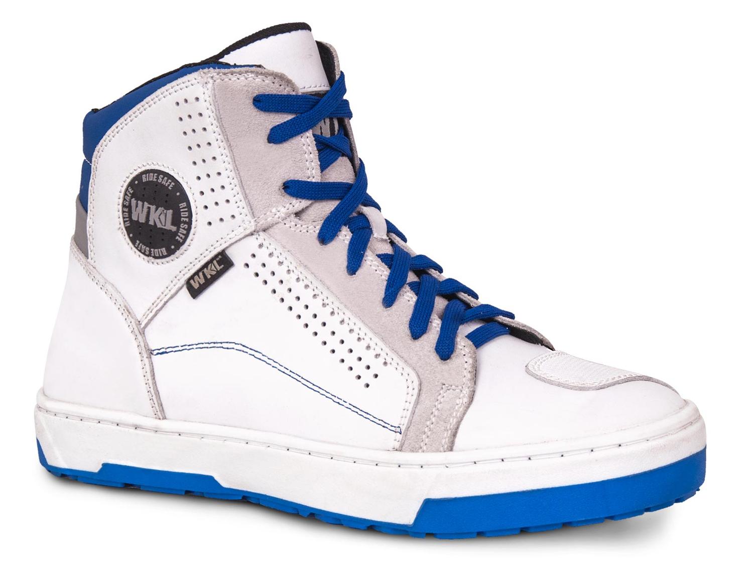 Tenis Motociclista Hombre Botin Moto Biker Wkl 80202 Bco/Rey — imagen 1