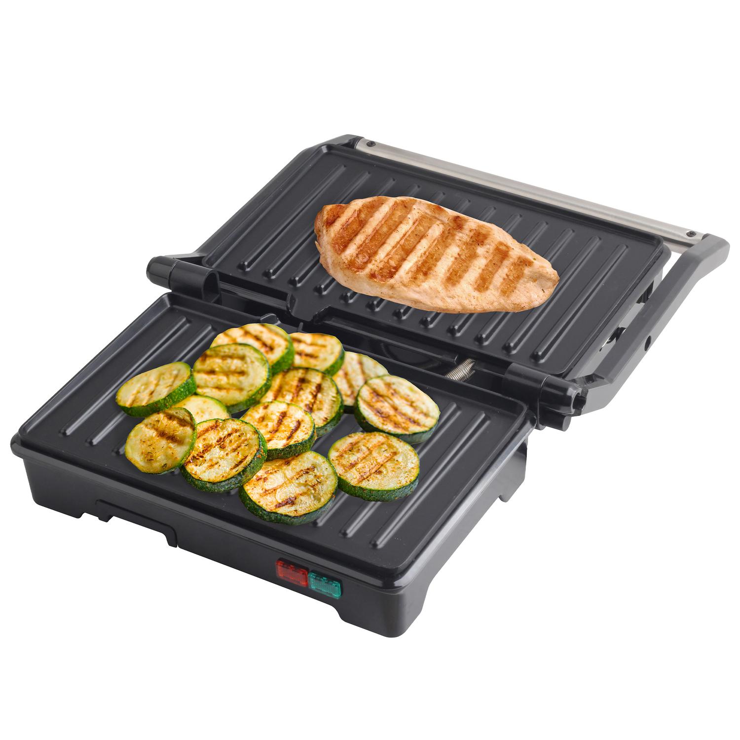 PLANCHA SANDWICHERA MASTERCHEF MK-PG-2 PARA DOS REBANADAS ACERO INOX — imagen 4