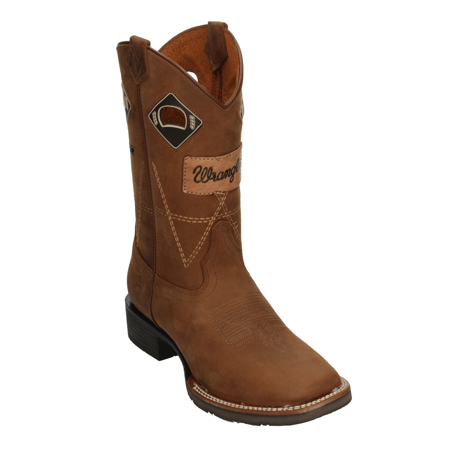 Bota Wrangler Vaquero Hombre Cierre Casual Café Caballero — imagen 4